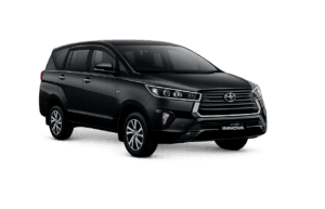 Toyota Innova Reborn hitam untuk layanan sewa mobil Jakarta dengan driver profesional dari Ria Rent Car