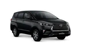 Toyota Innova Reborn hitam untuk layanan sewa mobil Jakarta dengan driver profesional dari Ria Rent Car